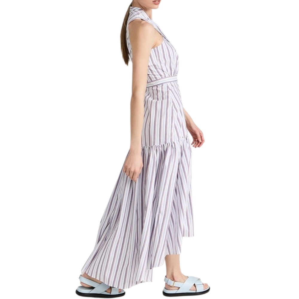 NWT VERONICA BEARD Radley Multi Stripe Poplin Criss Cross Halter Sun Dress 4 - Picture 16 of 16